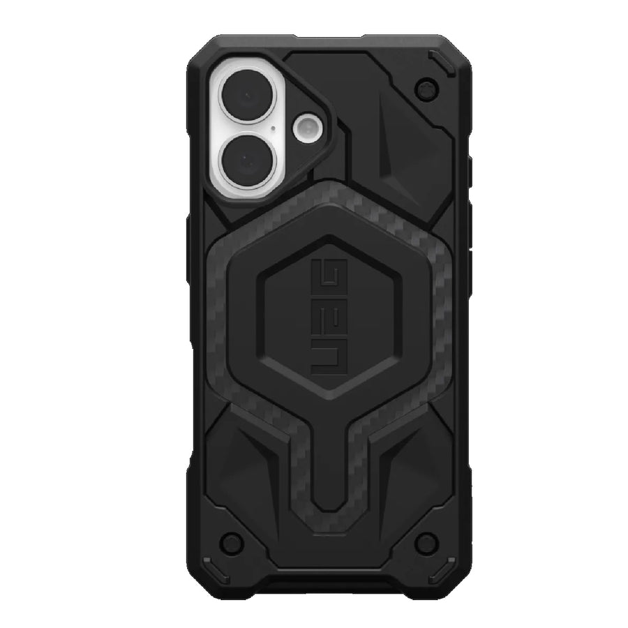 UAG Monarch Pro Apple iPhone 16 (6.1') Rugged Case - Carbon Fiber (114458114242), 25ft. Drop Protection (7.6M), 10 Years Warranty