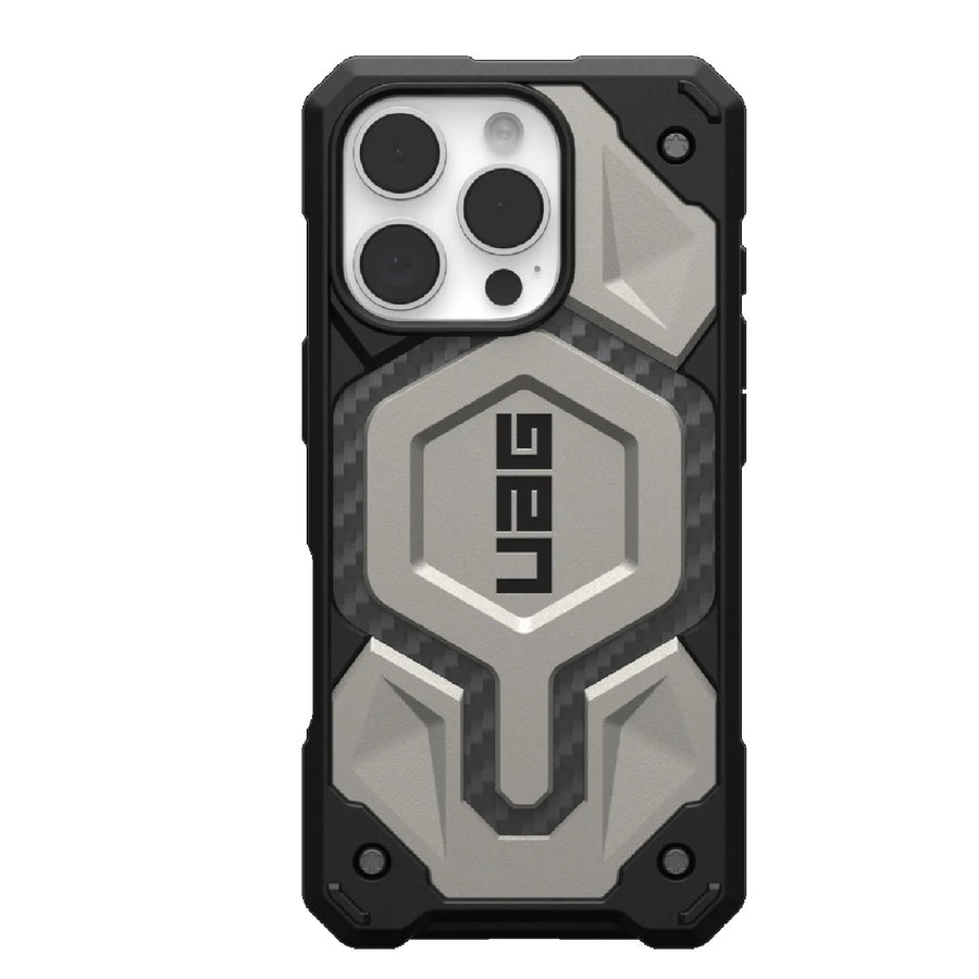 UAG Monarch Pro Apple iPhone 16 Pro Max (6.9') Rugged Case - Titanium (114457113636), 25ft. Drop Protection(7.6M), 10 Years Warranty