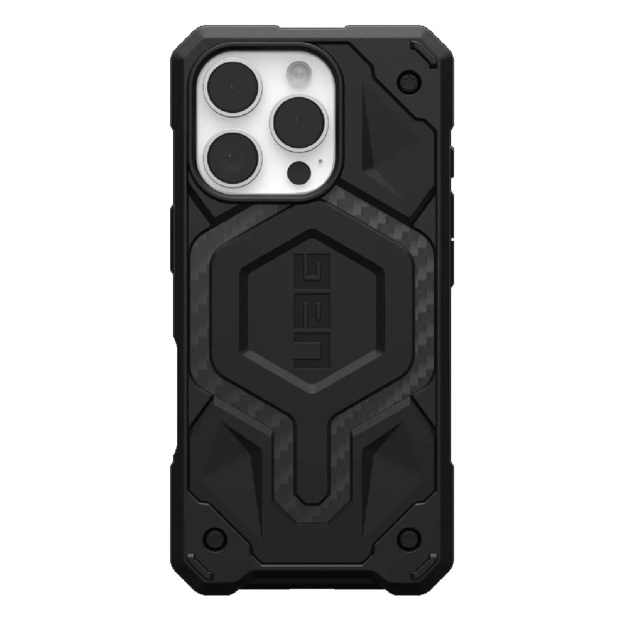 UAG Monarch Pro Apple iPhone 16 Pro (6.3') Rugged Case - Carbon Fiber (114456114242), 25ft. Drop Protection (7.6M), 10 Years Warranty