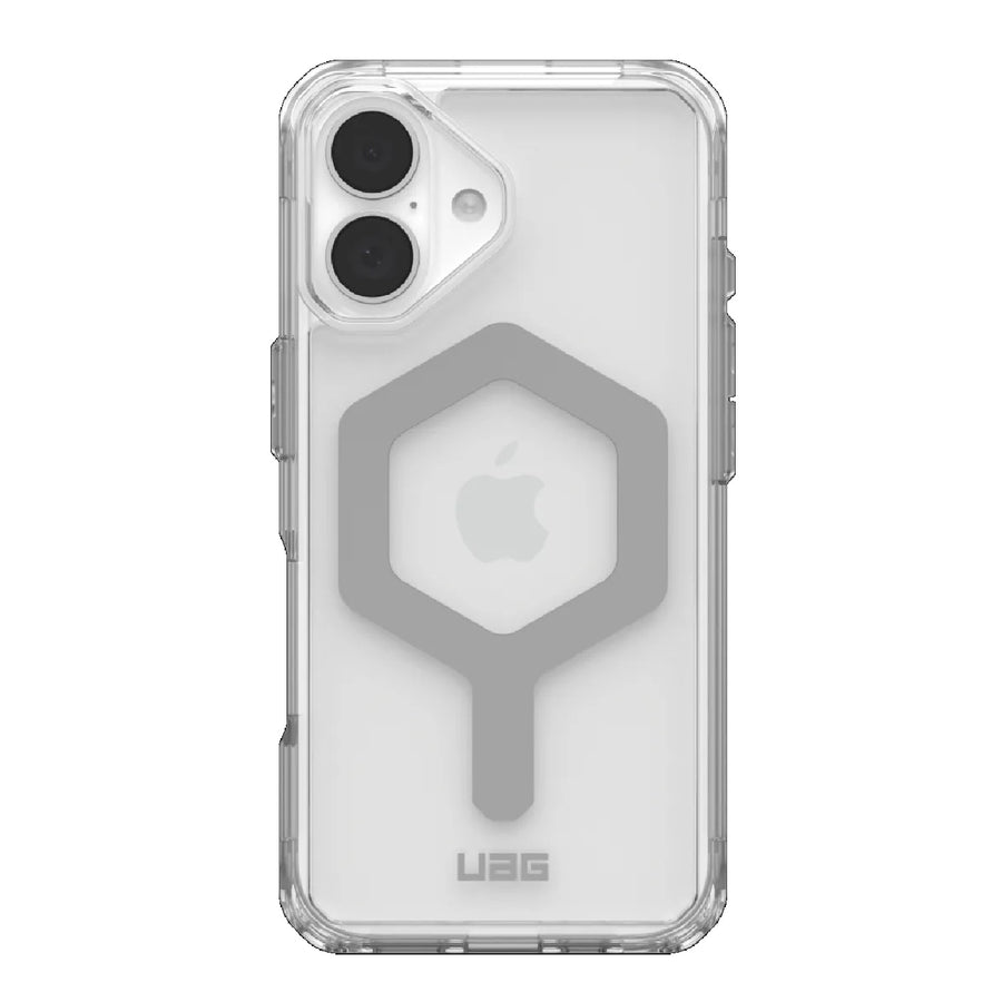 UAG Plyo MagSafe Apple iPhone 16 (6.1') Rugged Case - Ice/Silver (114482114333),16ft. Drop Protection (4.8M), Armored Shell, 10 Years Warranty