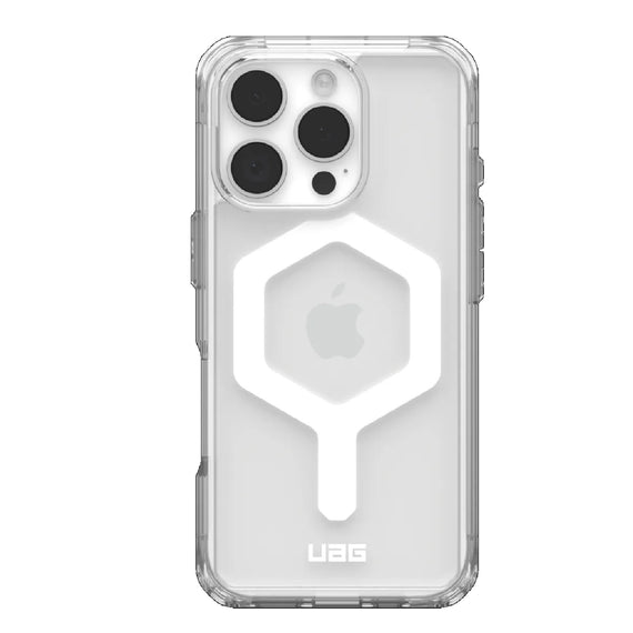 UAG Plyo MagSafe Apple iPhone 16 Pro (6.3') Rugged Case - Ice/White (114480114341), 16ft. Drop Protection (4.8M), Armored Shell, 10 Years Warranty