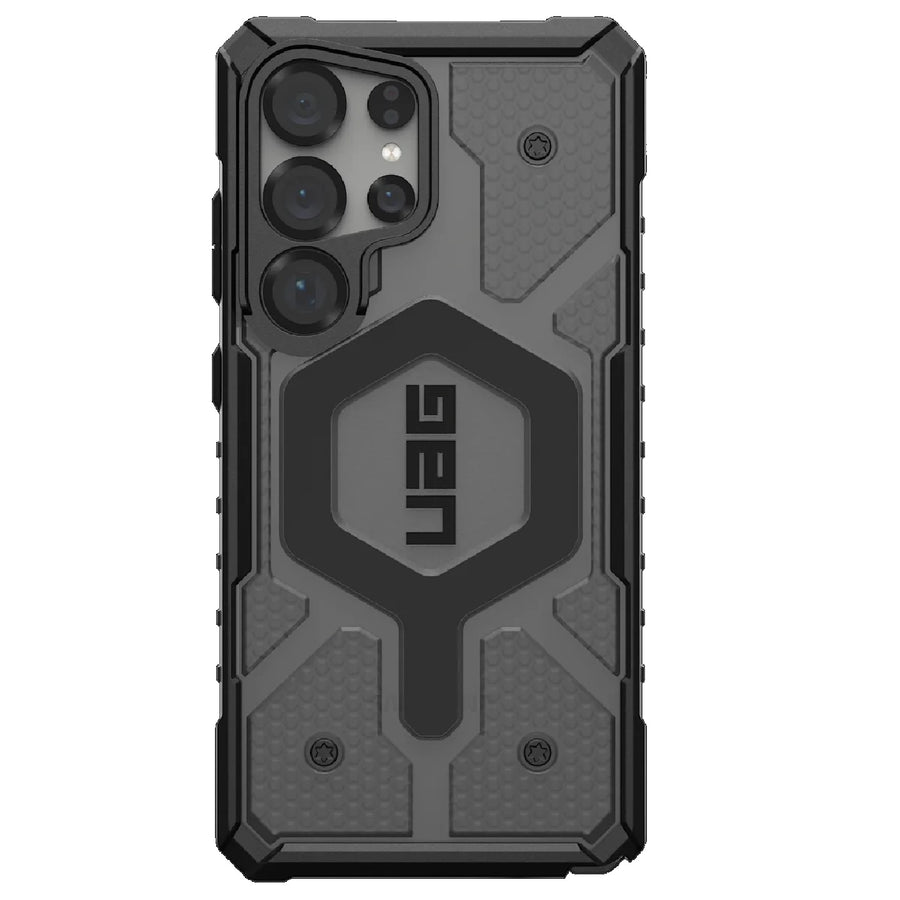 UAG Pathfinder Clear Magnetic Samsung Galaxy S25 Ultra 5G (6.9') Rugged Case - Ash (214483113131), 18ft. Drop Protection (5.4M), 10 Years Warranty