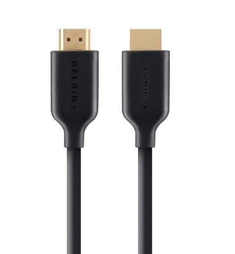 Belkin High Speed HDMI Cable with Ethernet 4K/Ultra HD Compatible (1M) - Black (F3Y021bt1M), 3D Compatible, 4K Cinema resolution, 2 Years Warranty