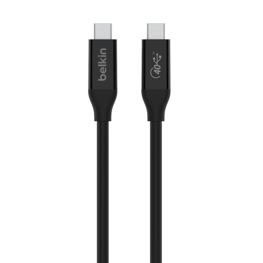 Belkin USB4 USB-C to USB-C Cable (0.8M/2.6ft) - (INZ001BT0.8MBK),100W PD,40Gbps,Thunderbolt 3,Samsung Galaxy,iPad,MacBook,Google,OPPO,Nokia,2YR