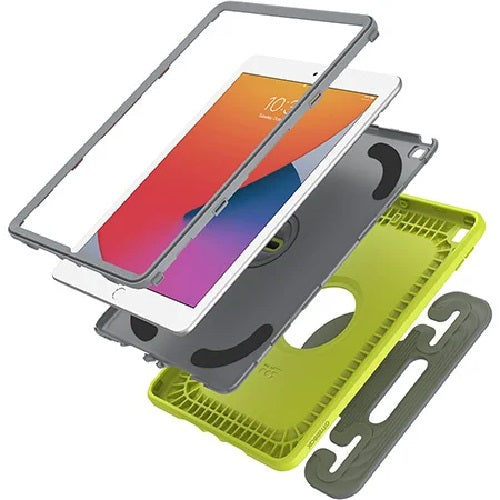 OtterBox EasyGrab Apple iPad (10.2') (9th/8th/7th Gen) Case Martian Green (Neon Green/Grey) - (77-81186), Rugged Protection, 7 Years Warranty