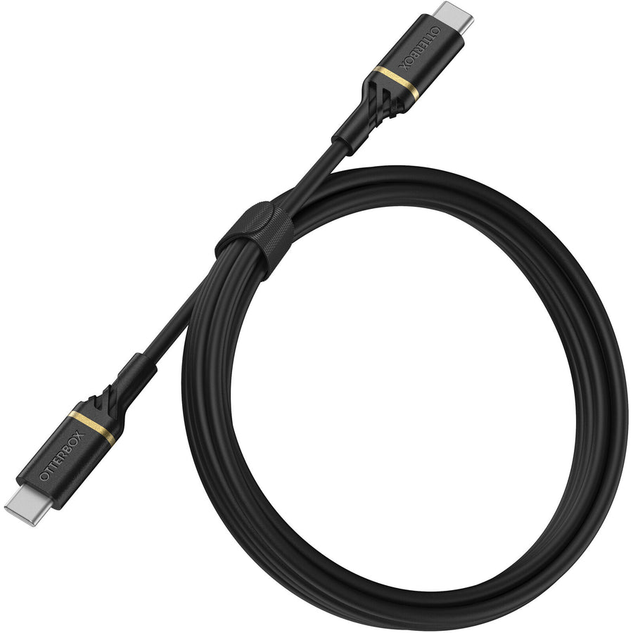 OtterBox USB-C to USB-C (2.0) PD Fast Charge Cable (1M) - Black (78-52541),3 AMPS (60W),Samsung Galaxy,Apple iPhone,iPad,MacBook, 2 Years Warranty