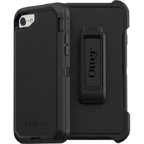 OtterBox Defender Apple iPhone SE (3rd & 2nd Gen) and iPhone 8/7 Case Black-(77-56603), DROP+ 4X Military Standard, Included Holster, 7 Years Warranty