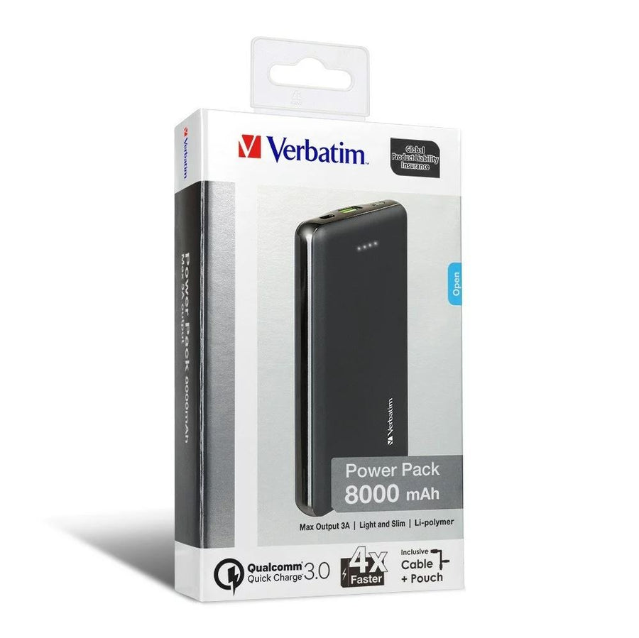 (LS)Verbatim Li-polymer QC 3.0 Power Pack 8,000mAh - Black