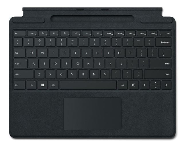 Microsoft Surface Pro 8/9/X/10/11 Business Signature Mechanical & Backlit Key Large Type Cover Keyboard Black (No Pen)