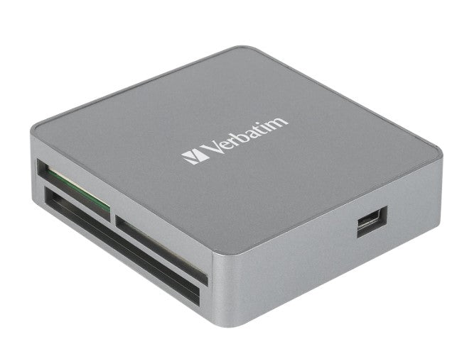 Verbatim USB 2.0 All- in-1 Card Reader / Hub including SD, SDHC, SDXC, microSD, microSDHC, microSDXC, CF-1, Memory Stick, and MS-Pro Duo