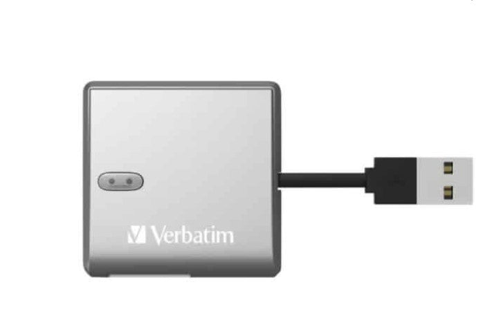 Verbatim USB 2.0 All- in-1 Card Reader Compact - including SD, SDHC, SDXC, microSD, microSDHC, microSDXC, CF-1, Memory Stick, xD and MS-Pro/Duo