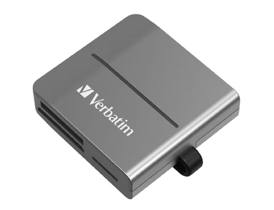 Verbatim USB 3.2 Gen 1 All- in-1 Card Reader  SD, SDHC, SDXC, microSD, microSDHC, microSDXC, CF-1, Memory Stick, MS-Pro Duo, xD, and M2.