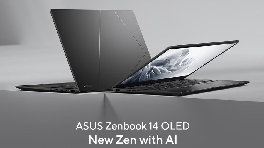 ASUS ZenBook 14 14' 3K OLED AMD Ryzen R7-8840HS + Ryzen AI, 16GB DDR5 1TB  Windows 11 Home Radeon Graphics ErgoSense KB Touchpad 180° Hinge 1.2kg 1yr