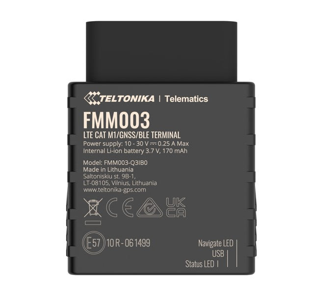 Teltonika FMM003 LTE CAT M1 Tracker with Advanced OBD OEM Data Reading for Global Coverage