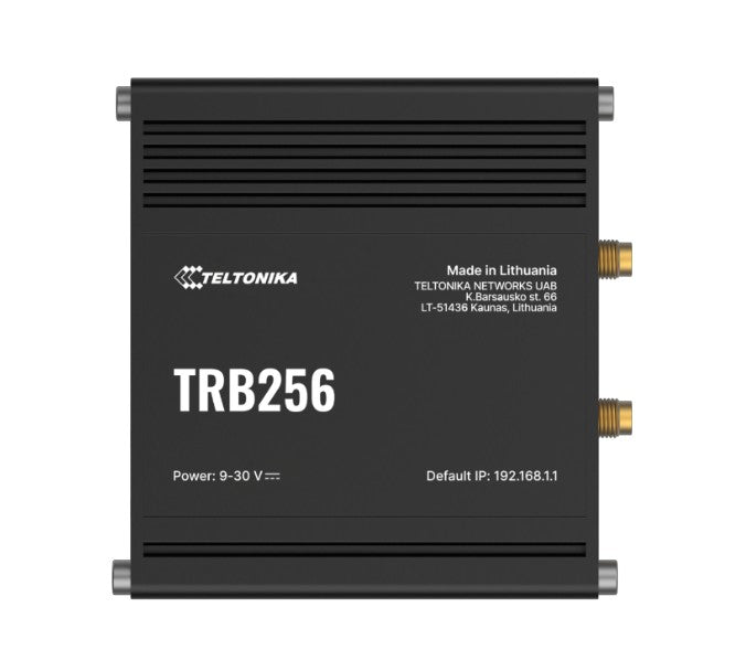 Teltonika TRB256 Industrial IoT Gateway, 4G/LTE(Cat 4), Dual SIM, 450 MHz BAND, Auto-Failover, Backup WAN, Supports DNP3, PSU excluded