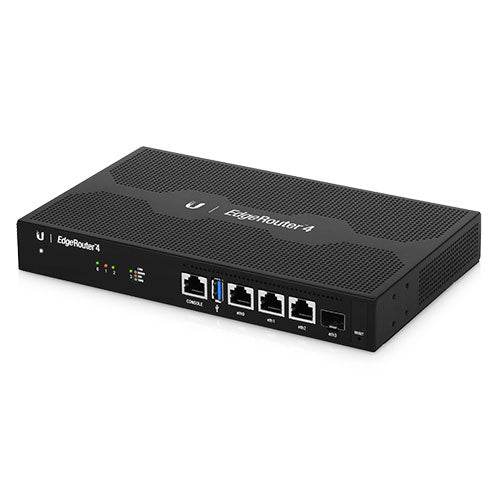 Ubiquiti EdgeRouter 4 - 3Port Gigabit Router, 1 SFP Port- 1GHz Quad Core Processor - 1GB RAM,  2Yr Warr