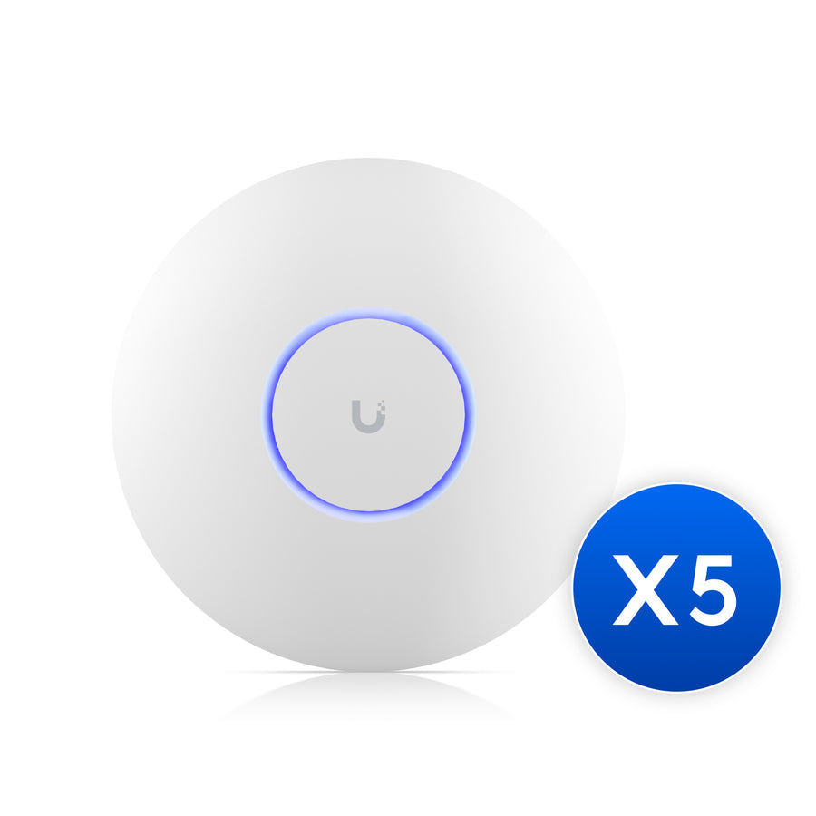 Ubiquiti UniFi WiFi 7 AP,5 Pack ,Ceiling-mount, AP 6 GHz Support, 2.5 GbE Uplink, 9.3 Gbps Over-the-air Speed,PoE+ Power,300+ Connect Device, 2Yr Warr