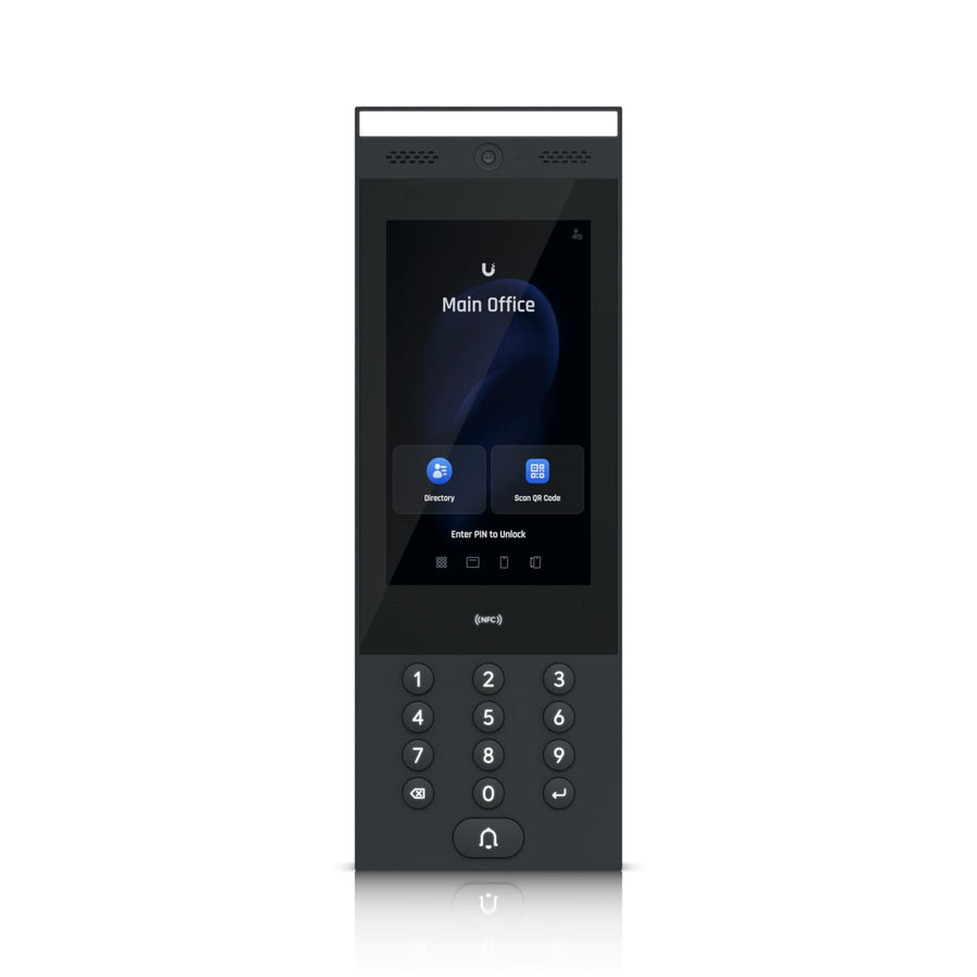 Ubiquiti Intercom,In/Outdoor Intercom Terminal, Manage Residential &Commercial Building Entry Request, IP65, Bluetooth 4.2/ NFC Connect, 2Yr Warr