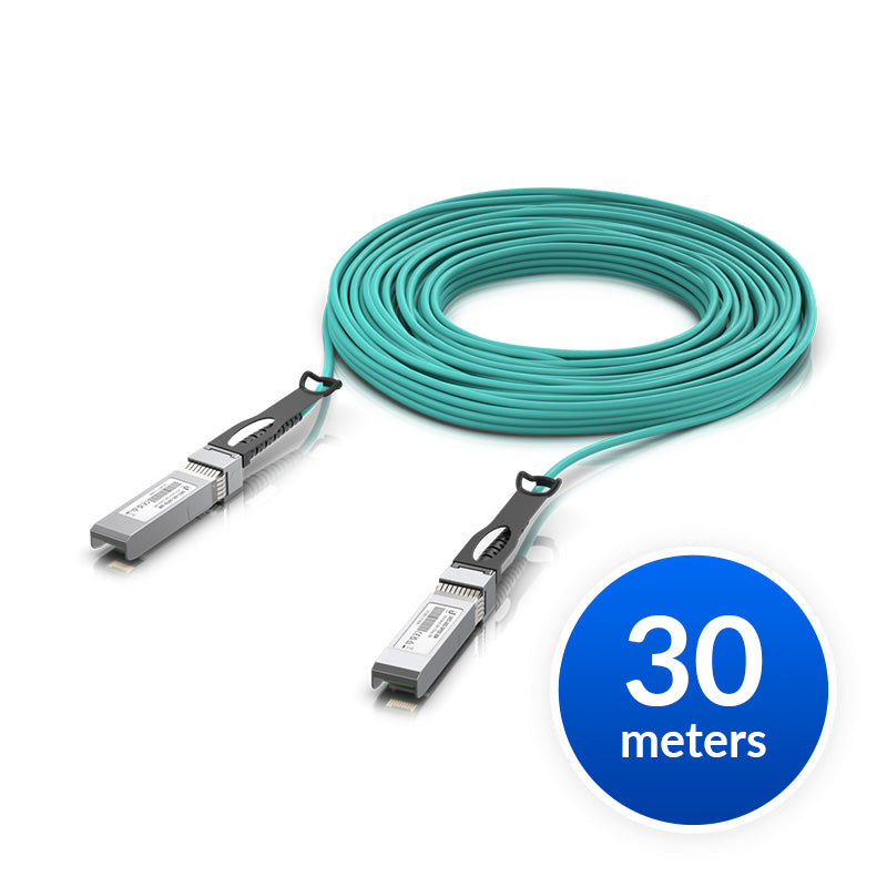 Ubiquiti 10 Gbps Long-Range DAC, 30m Length, Long-range SFP+ Direct Attach Cable w 10 Gbps Maximum Throughput Rate, 2Yr Warr