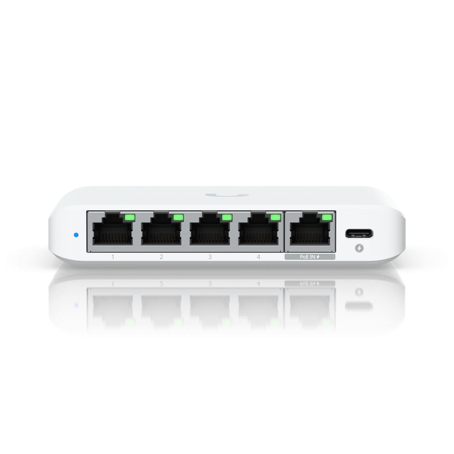 Ubiquiti Flex Mini 2.5G, (4) 2.5 GbE Ports, (1) 2.5 GbE PoE Input Port for Power, 2Yr Warr