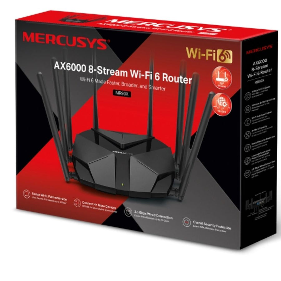 Mercusys MR90X AX6000 8-Stream Wi-Fi 6 Router, Up to 6 Gbps, MU-MIMO, OFDMA,WPA3