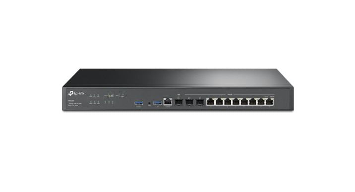 TP-Link ER8411 Omada VPN Router with 10G Ports , 1× 10G SFP+ WAN Port, 1× 10G SFP+ WAN/LAN Port,1× Gigabit SFP WAN/LAN Port, 8× Gigabit RJ45 WAN/LAN P