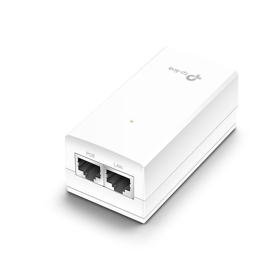 TP-Link POE2412G Omada 24V Passive PoE Injector Adapter, 1× Gigabit PoE Port, 1× Gigabit Non-PoE Port, Data and Power Carried over The Same Cable, 24V