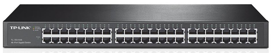 TP-Link TL-SG1048 48-Port Gigabit Rackmount Switch 19-inch rack-mountable steel case 96Gbps Switching Capacity IEEE 802.3x flow control Auto MDI/MDIX