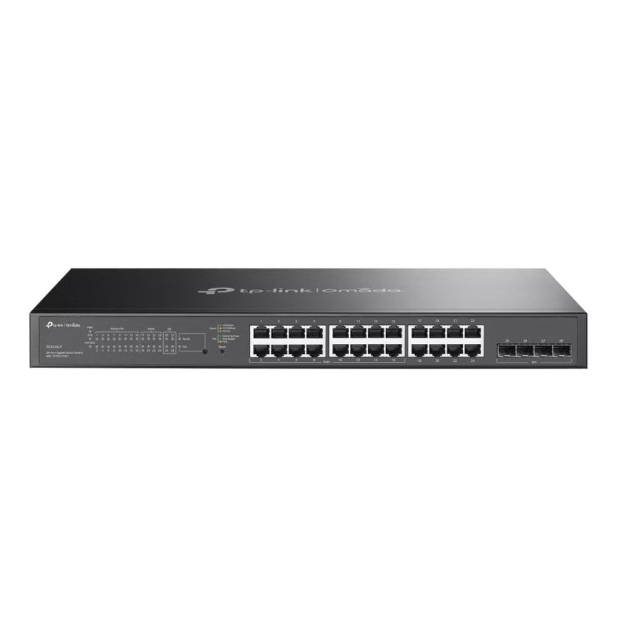 TP-Link SG2428LP Omada 28-Port Gigabit Smart Switch with 16-Port PoE+, 16× Gigabit 802.3af/at PoE+ ports, 8× Gigabit non-PoE RJ45 ports and 4× Gigabit