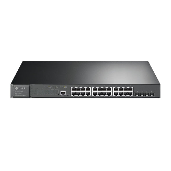 TP-Link SG3428XMP Omada 24-Port PoE+ Gigabit L2+ Managed Switch with 4 10GE SFP+ Slots , Integration with Omada SDN Controller,Static Routing, OAM, DD