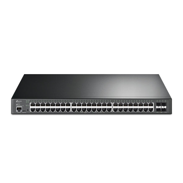 TP-Link SG3452XP JetStream 48-Port Gigabit and 4-Port 10GE SFP+ L2+ Managed Switch with 48-Port PoE+  Omada, 48× Gigabit PoE+ Ports, 4× 10G SFP+ Slots