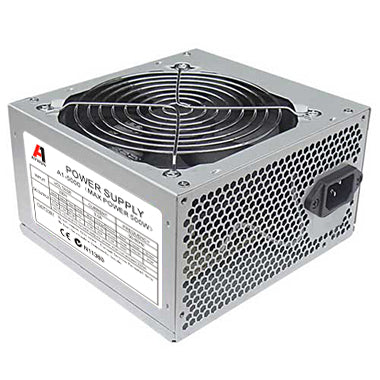 Aywun 500W Retail 120mm FAN ATX PSU. 1x 6PIN PCI-E, 24PIN ATX. Easy to Install, 2 Years Peace of Mind Warranty