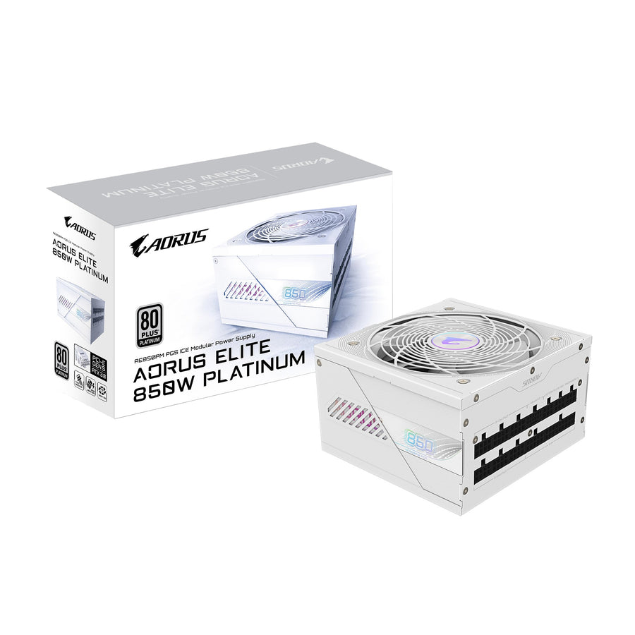 Gigabyte GP-AE850PM PG5 ICE 850W PSU Power Supply, ATX  60-50 Hz 850W  120mm Fan 80 PLUS  Platinum  >100,000 hours