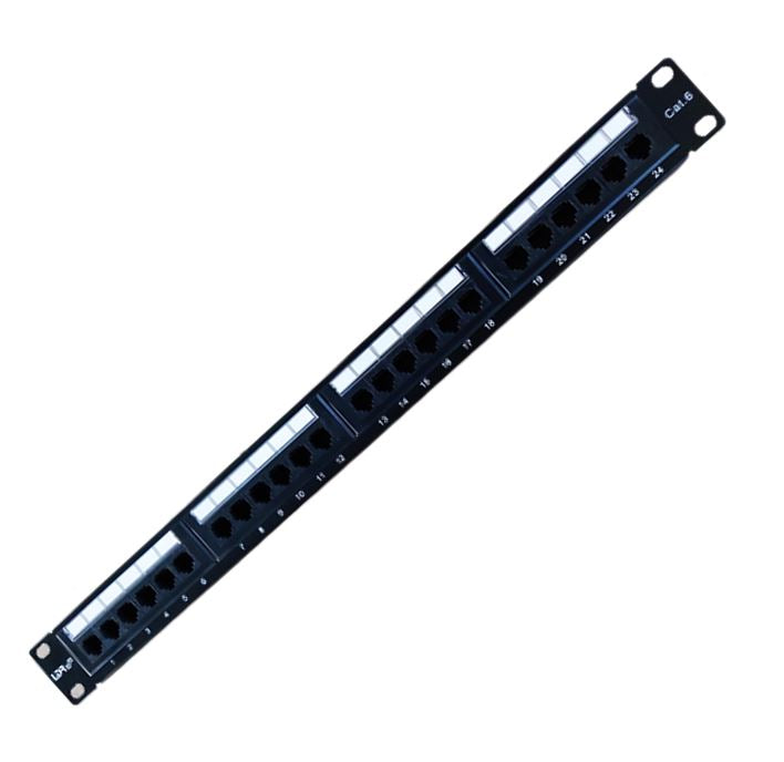 LDR 24 Port Cat6/5e Patch Panel Rack Mount - 1U