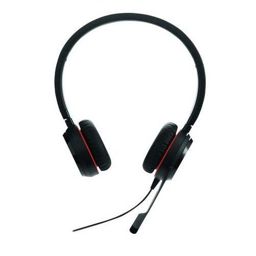 Jabra Evolve2 20SE MS Stereo USB-A Headset, Plug-and-play, Noise-cancelling, Clearer Conversation, Manage Calls Easily, Leatherette Ear Cushions