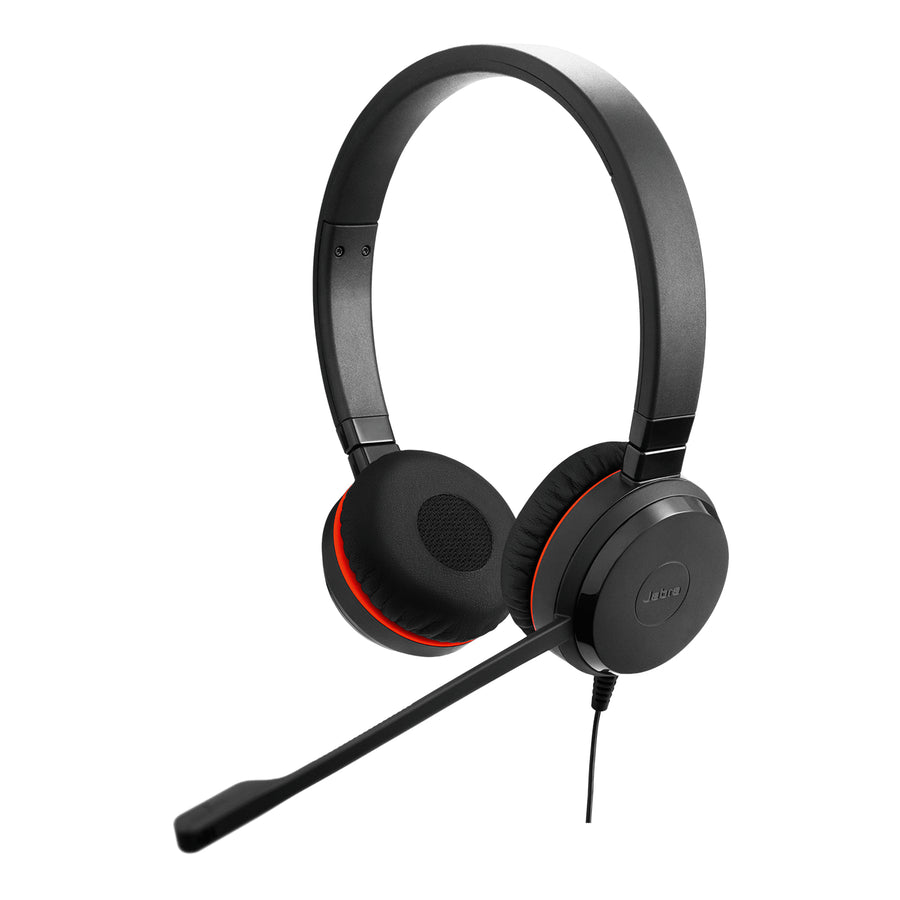 Jabra Evolve 20 SE UC Stereo USB-A Headset, Passive noise cancellation, Leatherette Ear Cushions, Easy Call Management, Plug-and-Play