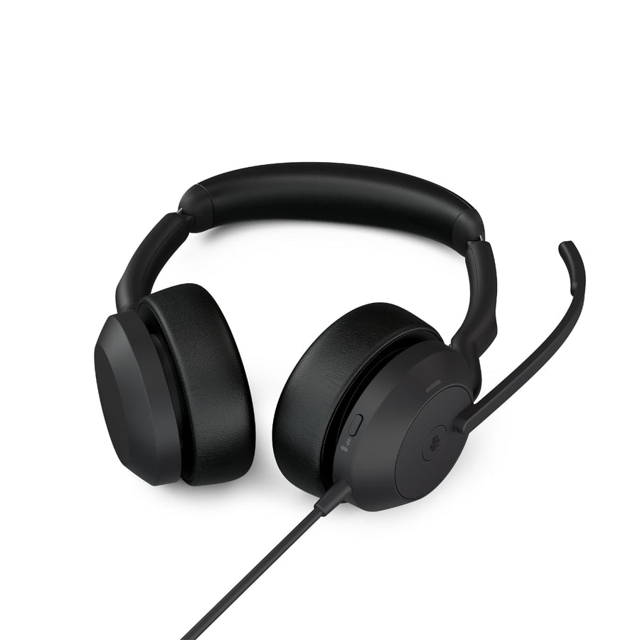 Jabra Evolve2 50, USB C Stereo MS Teams, Active Noise Cancellation (ANC), Bluetooth Pairing, 4Microphones for Audio Quality, Busylight, Call Managemet