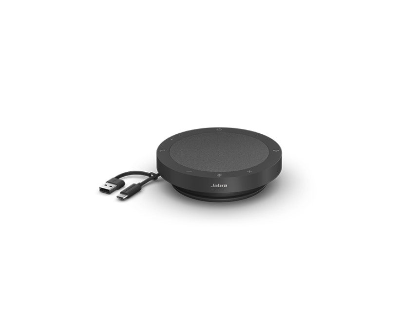 Jabra, Speak2 40, MS,Speakerphone, Connect via wired USB - USB-A and USB-C, Dust and Water Resistant, Work for both MAC and PC, Plug-and-play