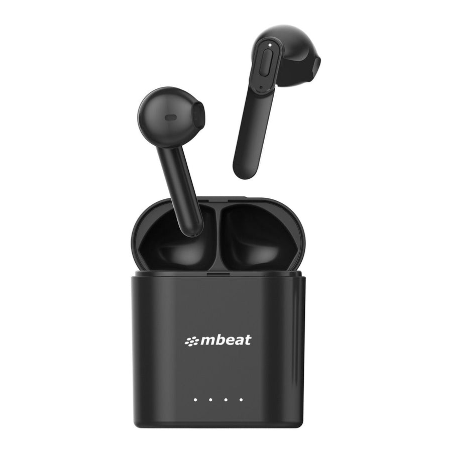 mbeat® E1 True Wireless Earbuds/Earphones - Up to 4hr Play time, 14hr Charge Case, Easy Pair Fully charging time: 2 hours  Additional play time: 14 hr