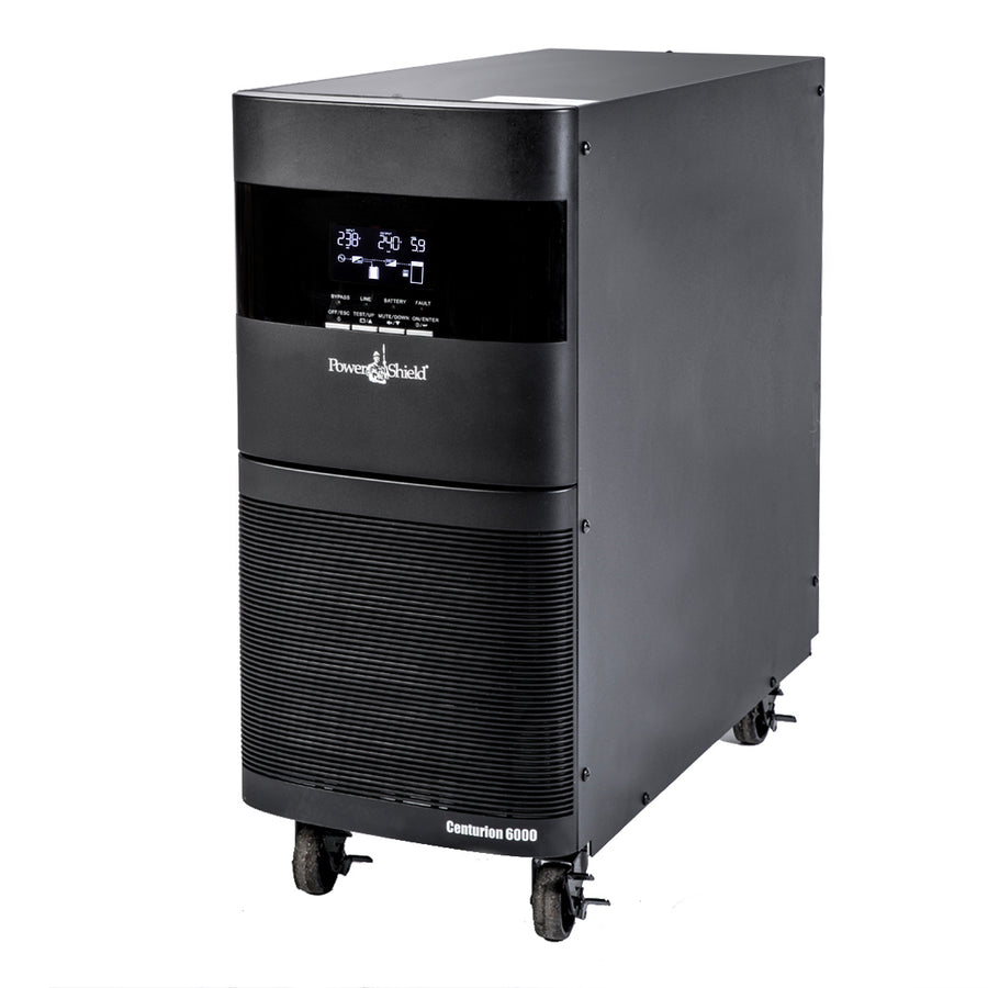 PowerShield Centurion Tower UPS 6000VA/6000W, hardwired input, 4 AUS sockets, hot-swappable batteries, 2-year warranty