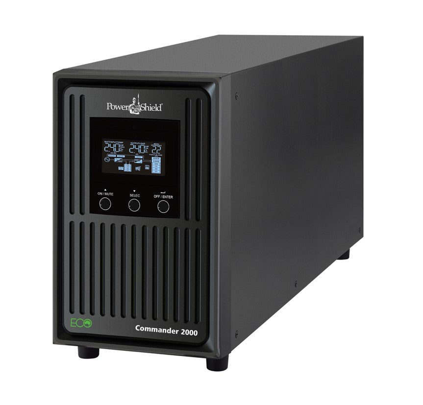 PowerShield Commander 2000VA/1800W - 10Amp, Line Interactive Pure Sine Wave Tower UPS with AVR, 4 AUS sockets, 2-year warranty