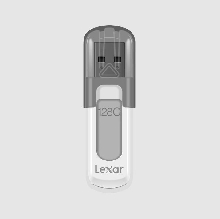 Lexar V100 128GB JumpDrive® USB3.0 Flash Drivee, up to 100MB/s read allows you to quickly and easily store and transfer your favorite photos, videos