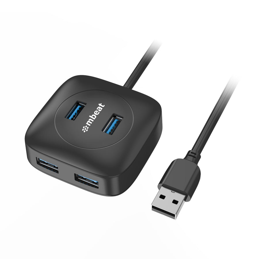 mbeat®  4-Port USB 3.0 Hub - High Speed Data Transfer speed: Up to 5Gbps Compatible with USB 2.0/3.0 devices Product Weight: 95g