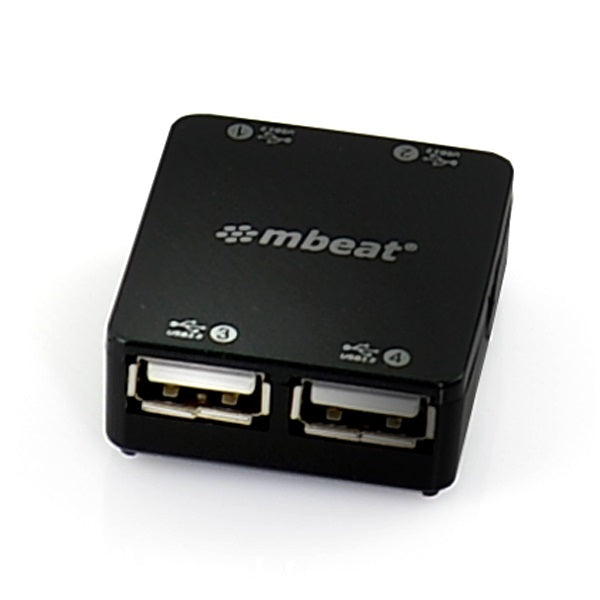 mbeat® 4 Port USB 2.0 Hub - USB 2.0 Plug and Play/ High Speed Interface/ Ideal for Notbook/PC/MAC users USB 2.0 Speed up to 480Mbps Weight: 22g