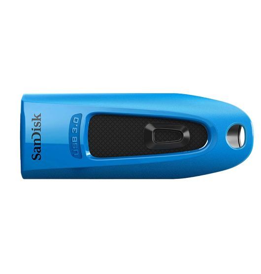 SanDisk Ultra 32GB USB3.0 Flash Drive ~130MB/s Memory Stick Thumb Key Lightweight SecureAccess Password-Protected Retail 5yr BLUE